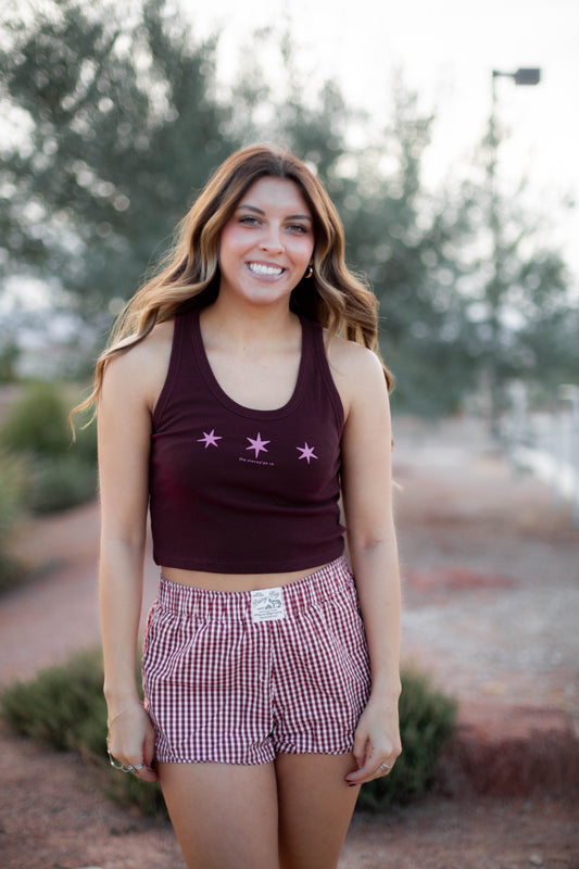 Maroon Star Tank