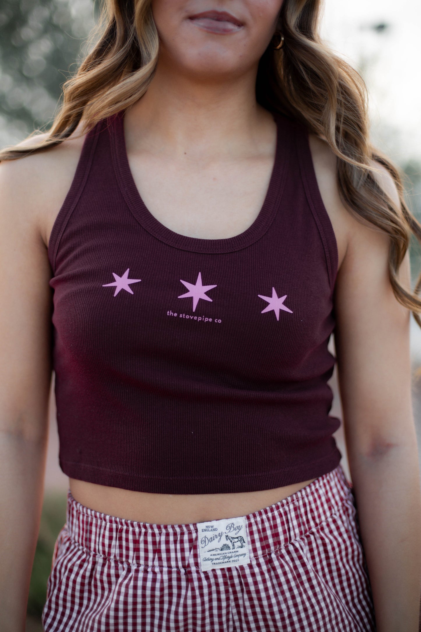 Maroon Star Tank