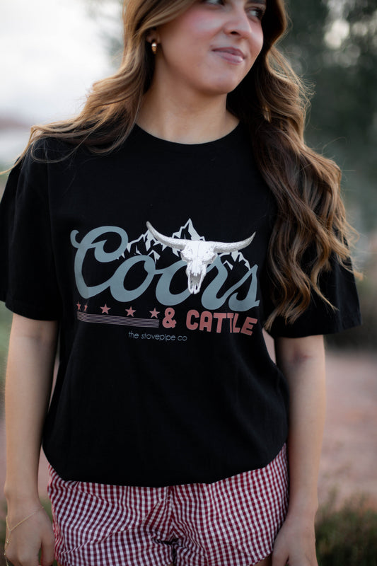 Black Coors & Cattle Tee