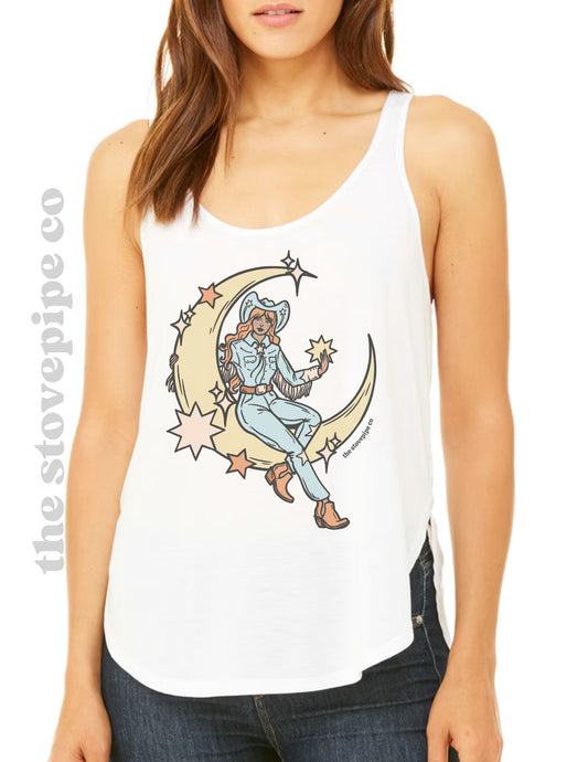 2XL ONLY - Cosmic Cowgirl Flowy Tank