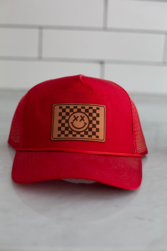 Red Happy Hat