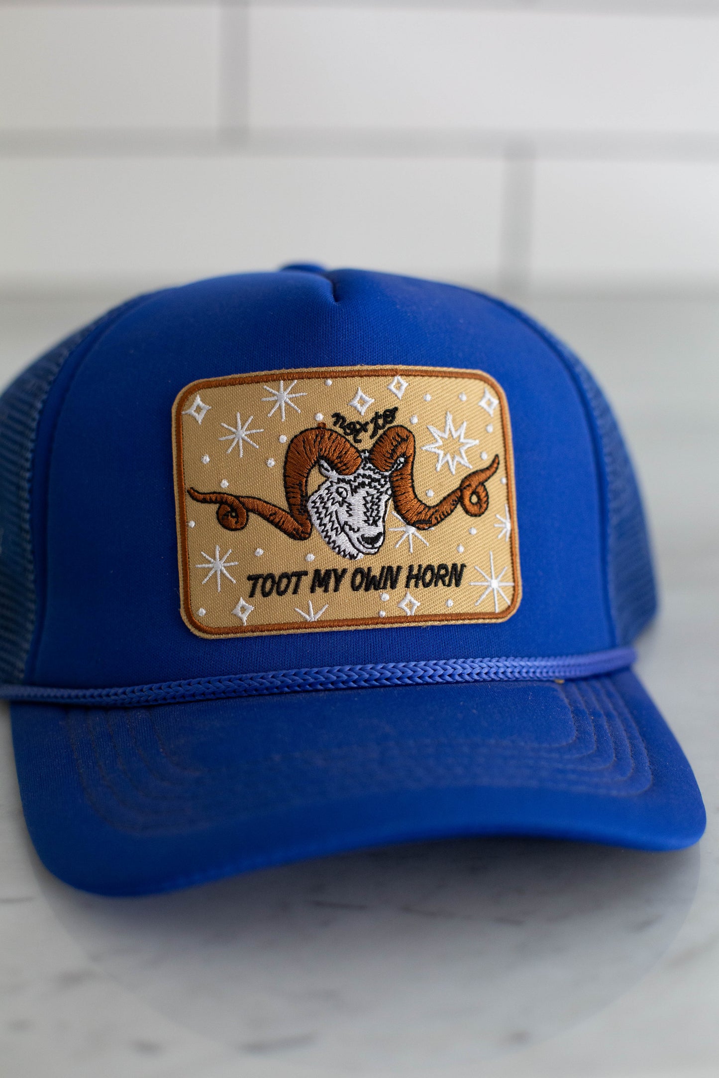 Blue Toot My Own Horn Hat