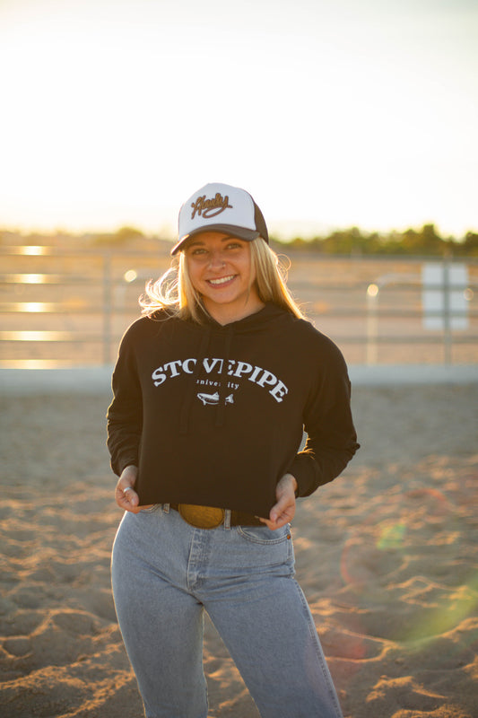 Stovepipe University Crop Hoodie