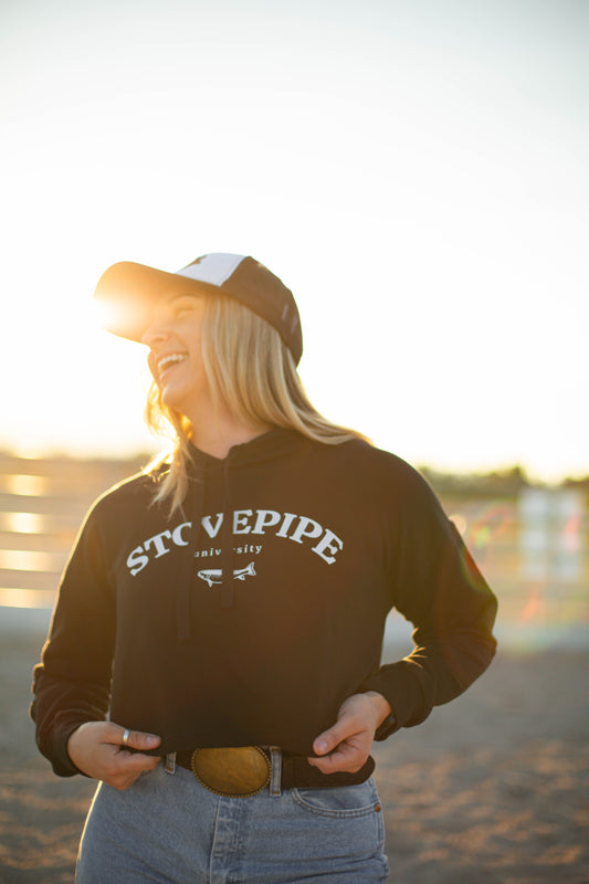 Stovepipe University Crop Hoodie