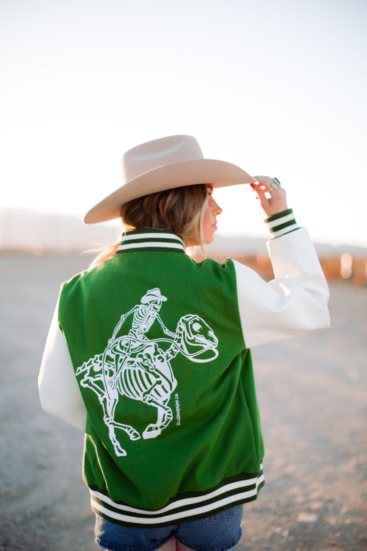 Skeleton Cowboy Varsity Jacket