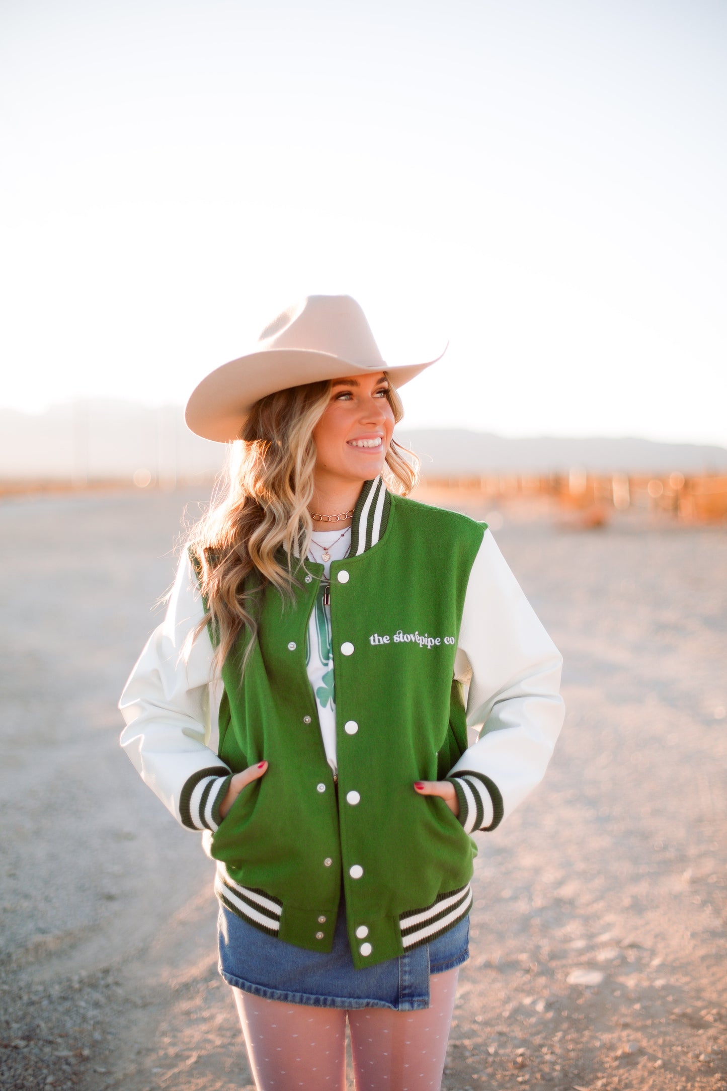 Skeleton Cowboy Varsity Jacket