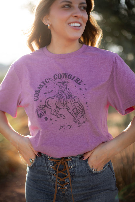 Pink Cosmic Cowgirl Tee