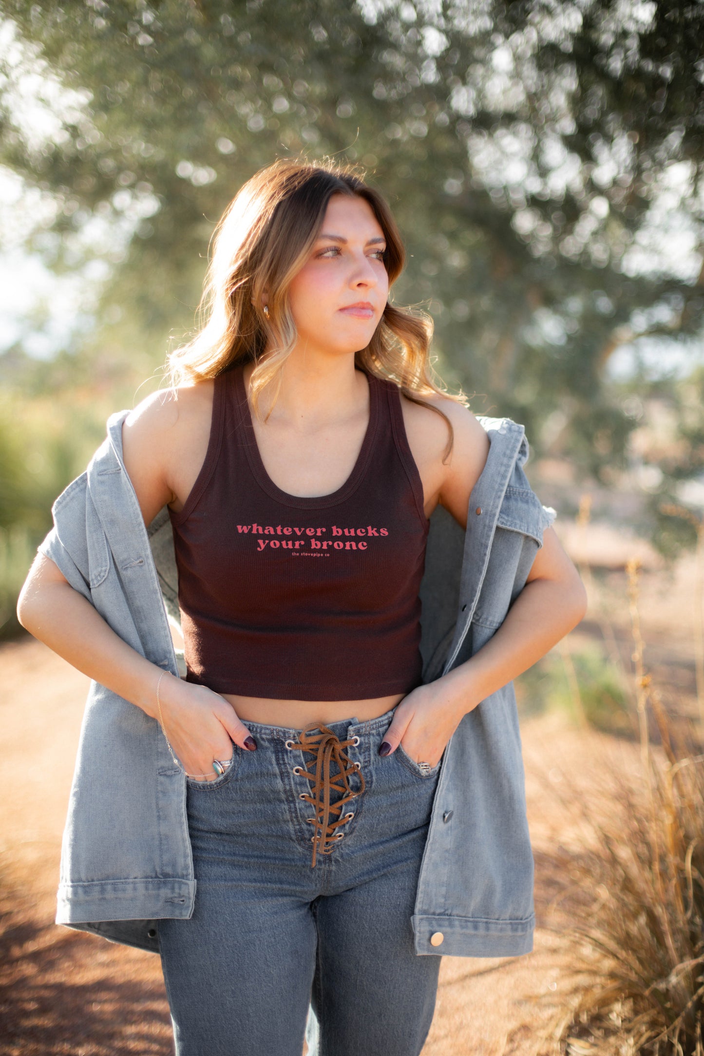 LARGE ONLY - Whatever Bucks Your Bronc Tank