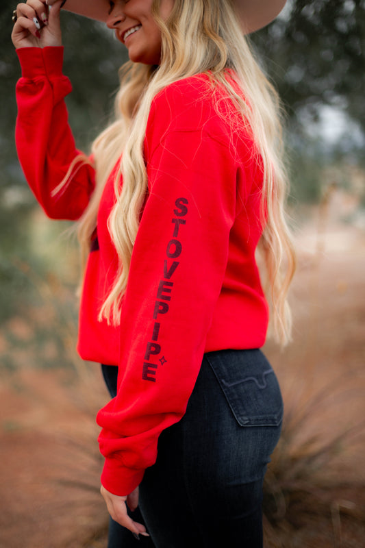 Red Lightning Bolt Crewneck