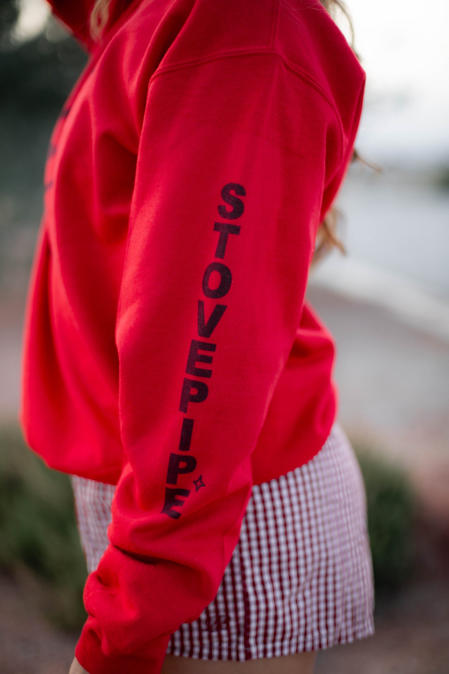 Red Lightning Bolt Crewneck