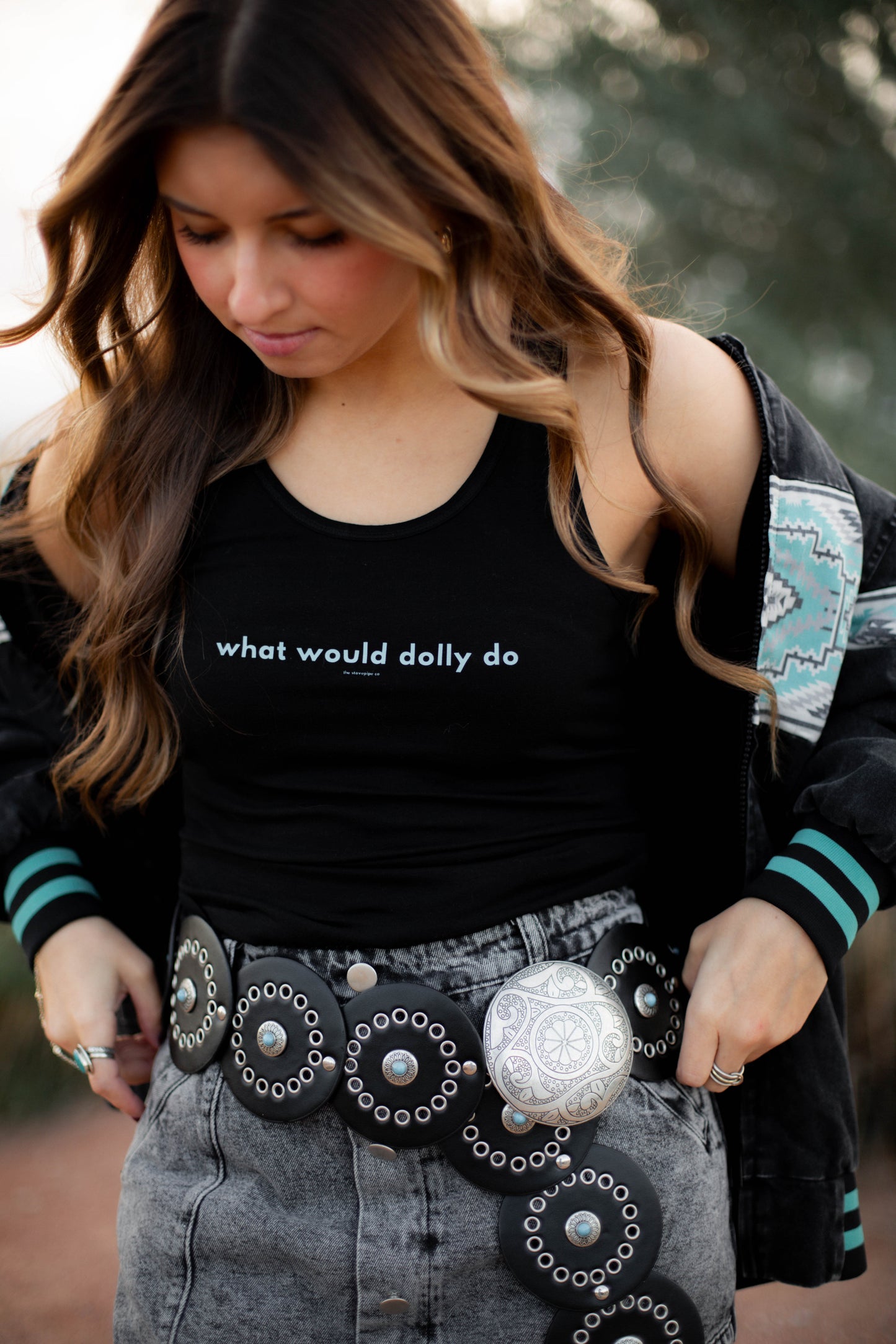 SMALL ONLY - What Would Dolly Do Tank Top