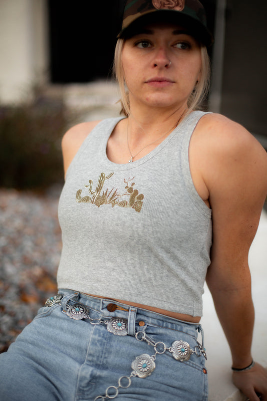 Grey Cactus Tank