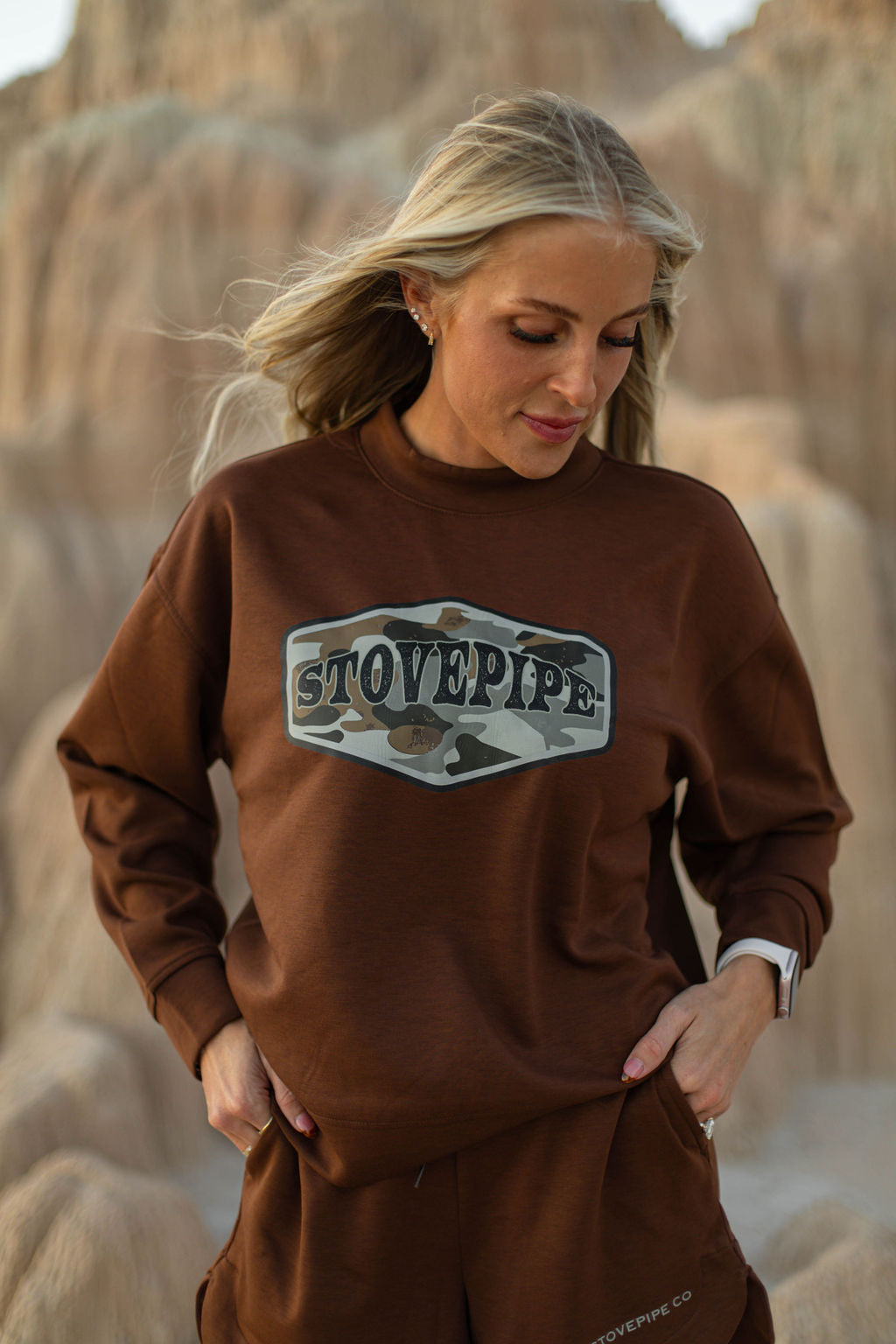 Stovepipe Camo Crewneck