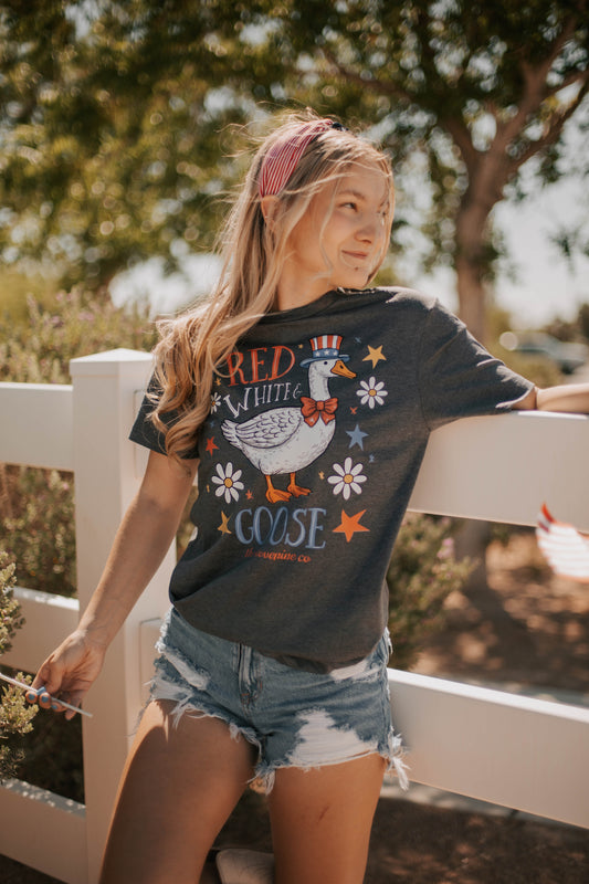 Red White & Goose Tee