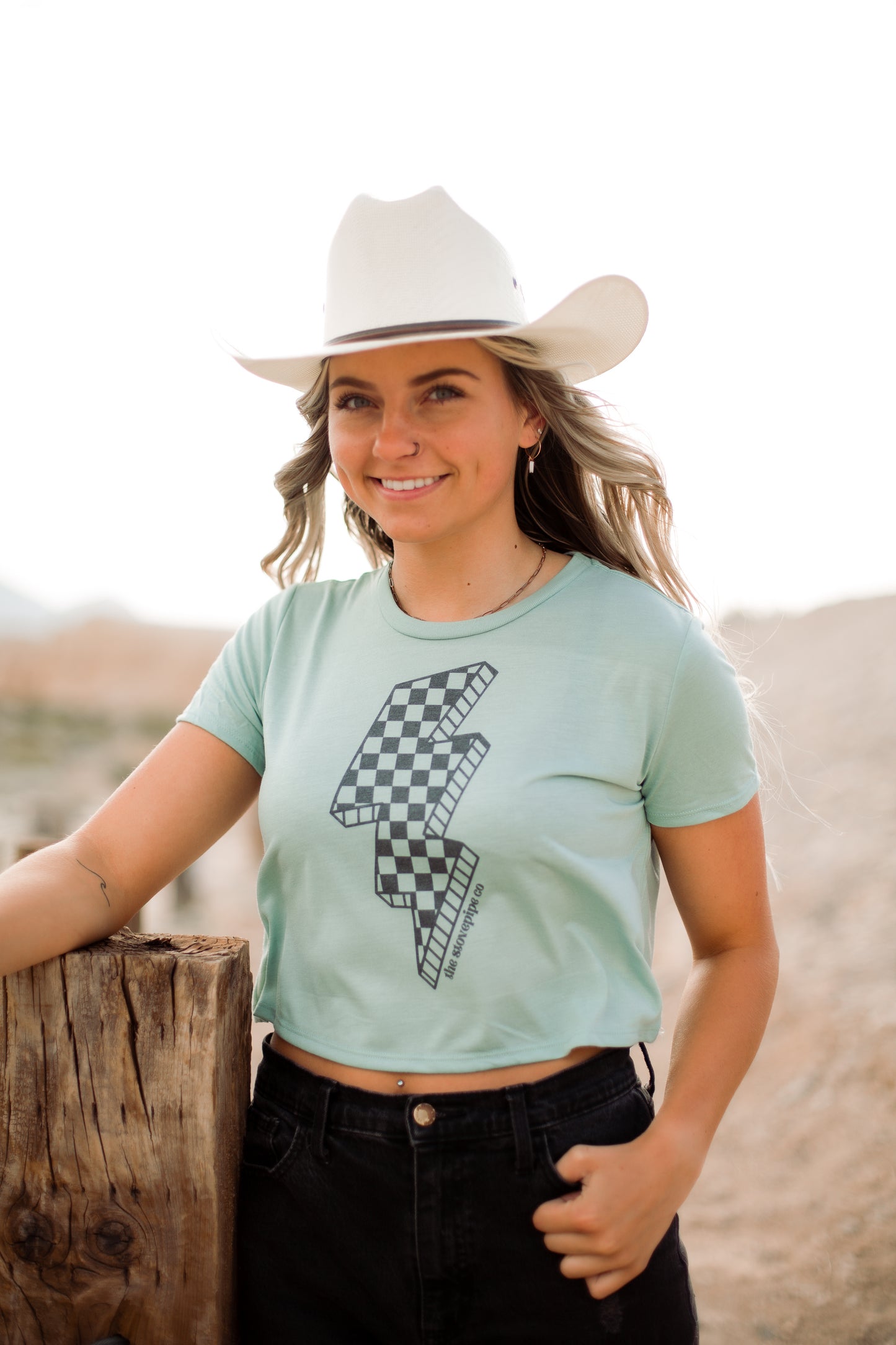 Lightning Bolt Crop Tee