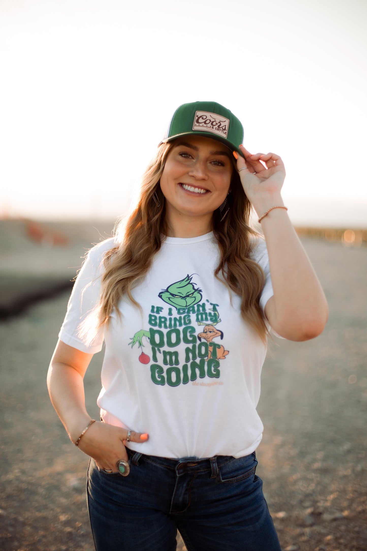 Green Coors & Cattle Hat