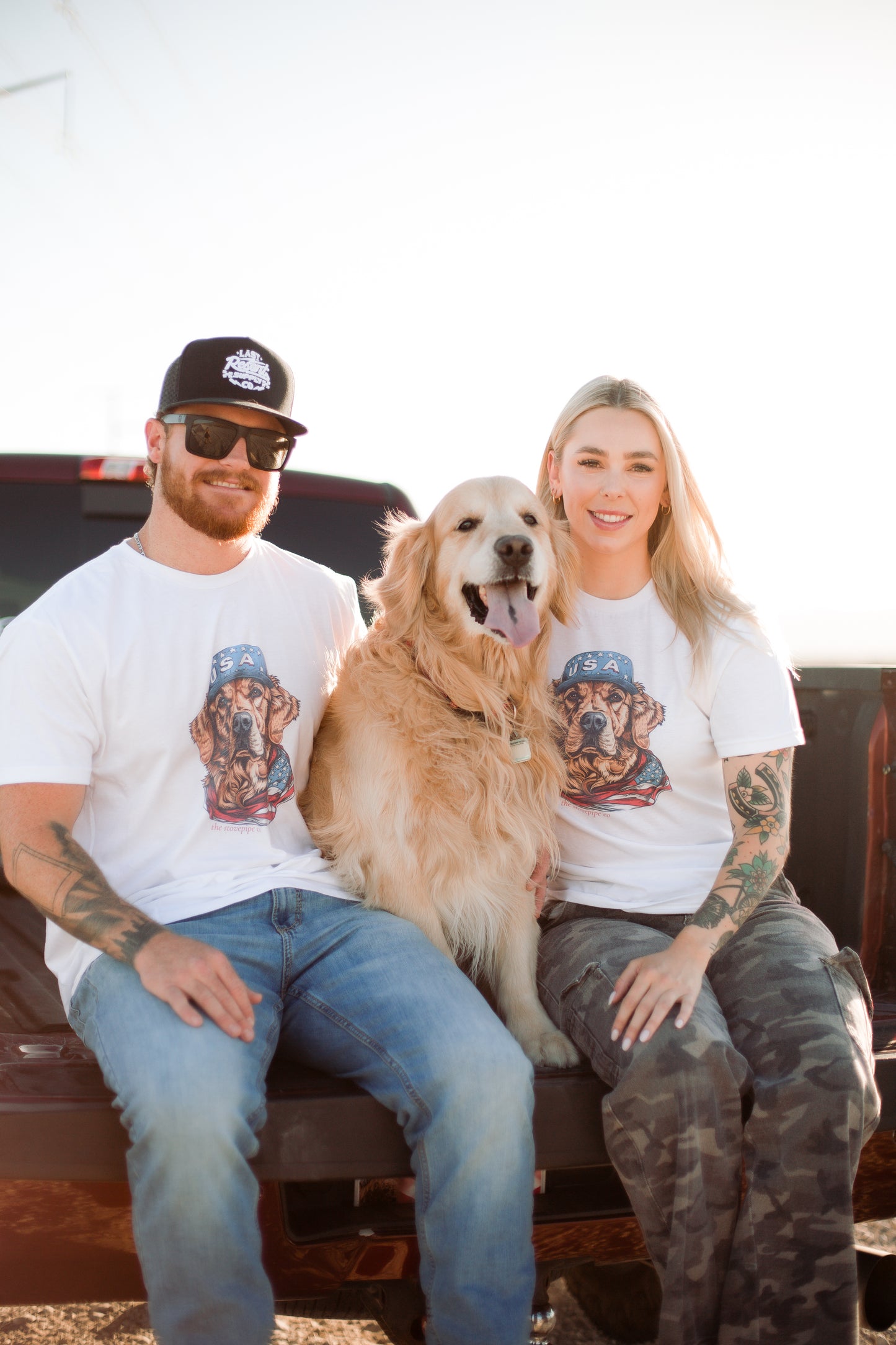 Golden Retriever Patriotic Tee