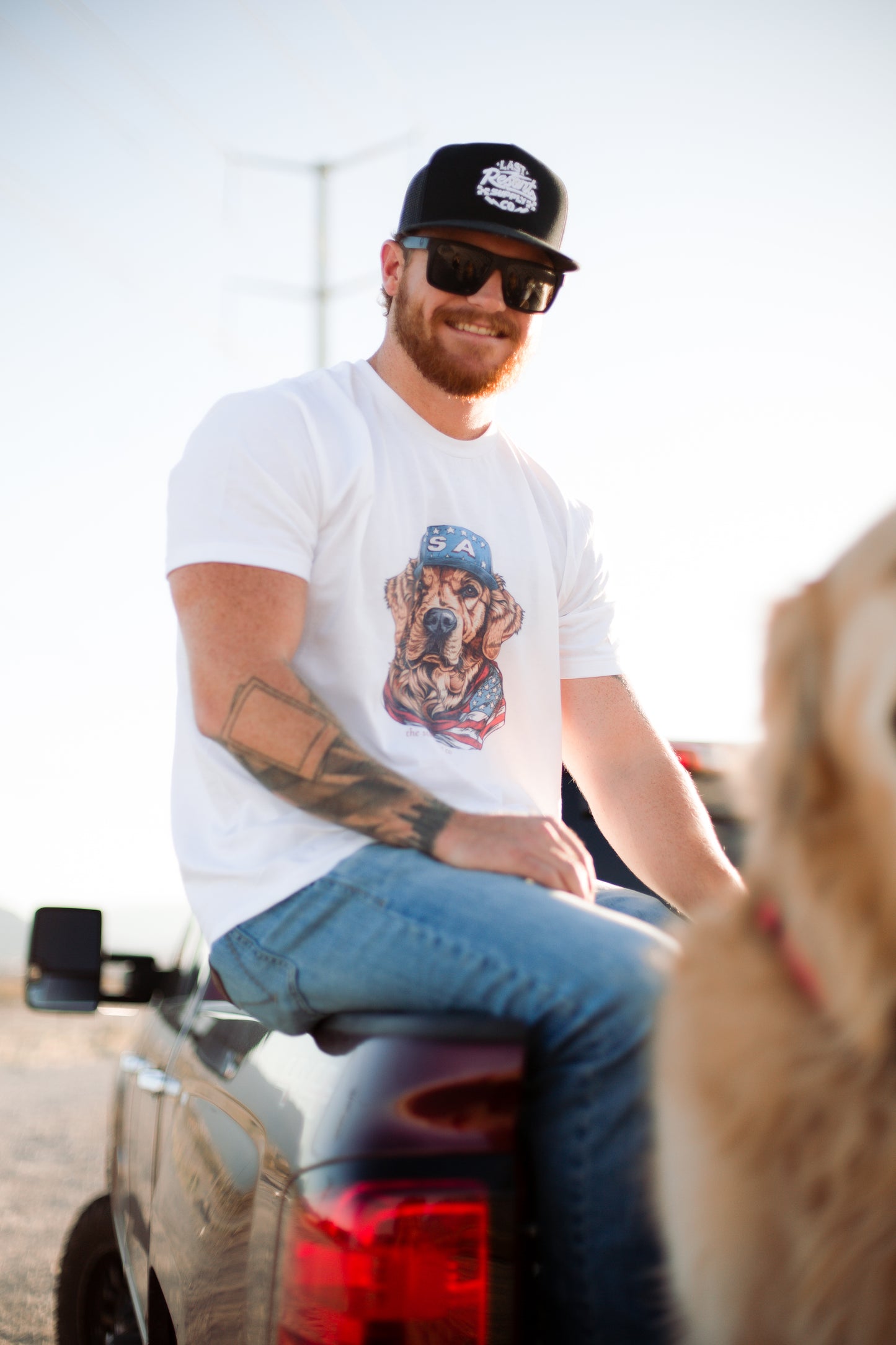 Golden Retriever Patriotic Tee