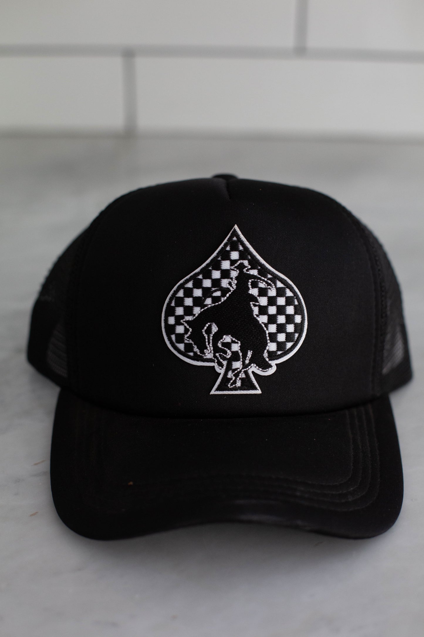 Black Spade Bucking Horse Hat