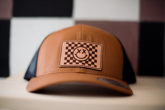 Brown Happy Hat