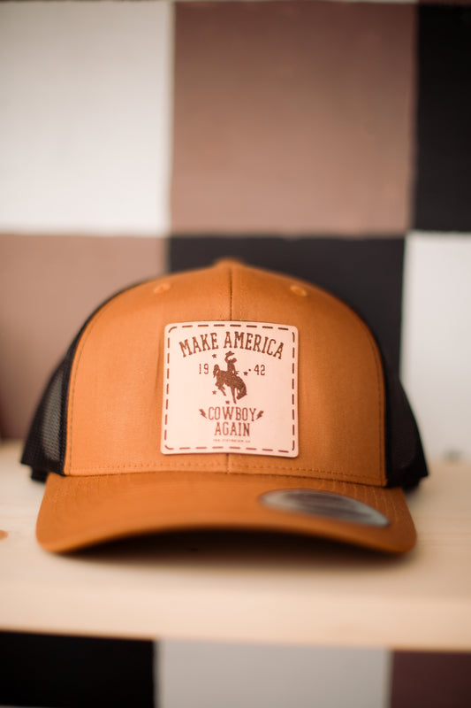 Brown Make America Cowboy Again Hat