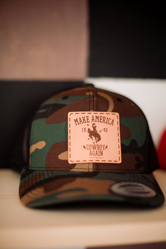 Camo Make America Cowboy Again Hat