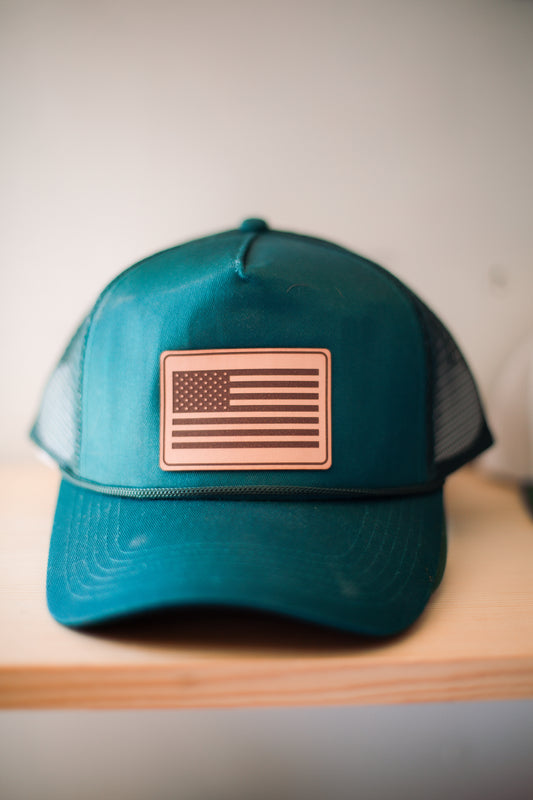 Teal Flag Hat