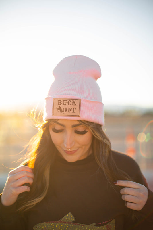 Pink Buck Off Beanie