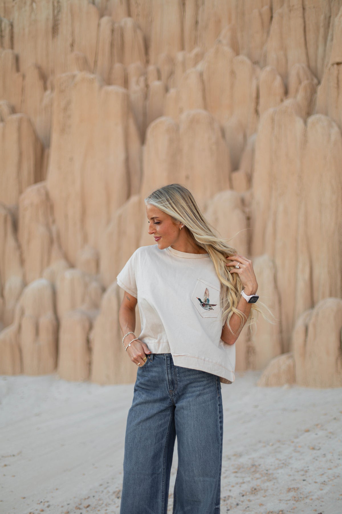 Duck Oversized Crop Tee