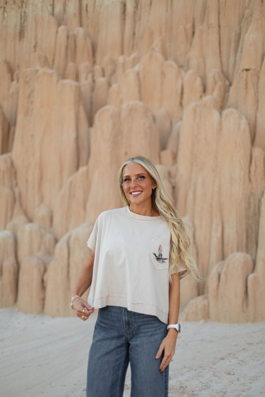 Duck Oversized Crop Tee