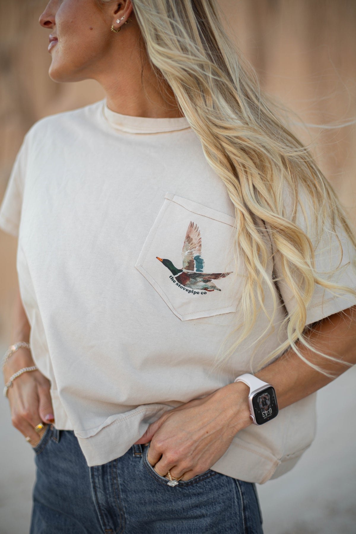 Duck Oversized Crop Tee
