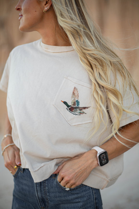 Duck Oversized Crop Tee