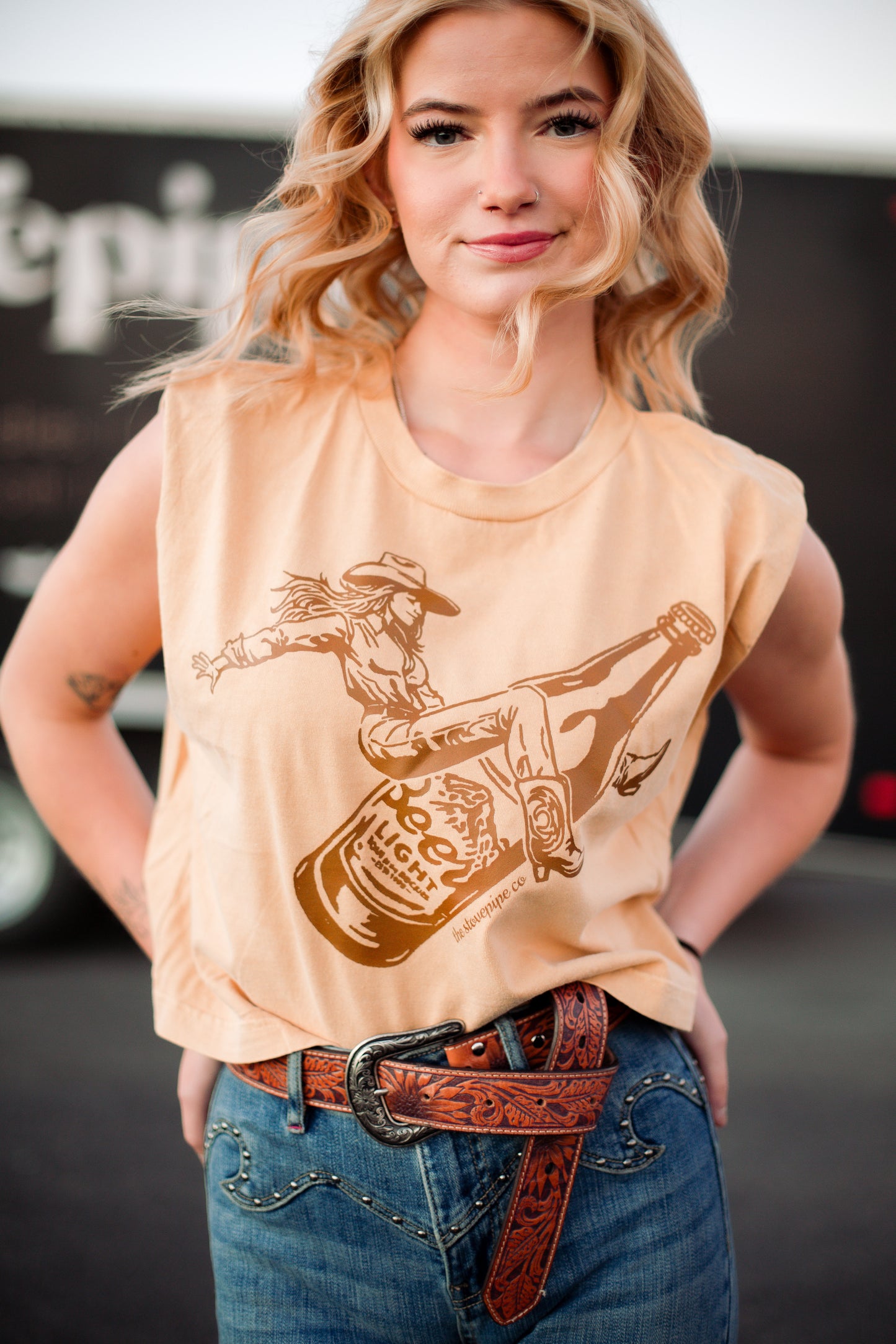 Beer Cowgirl Tank Top