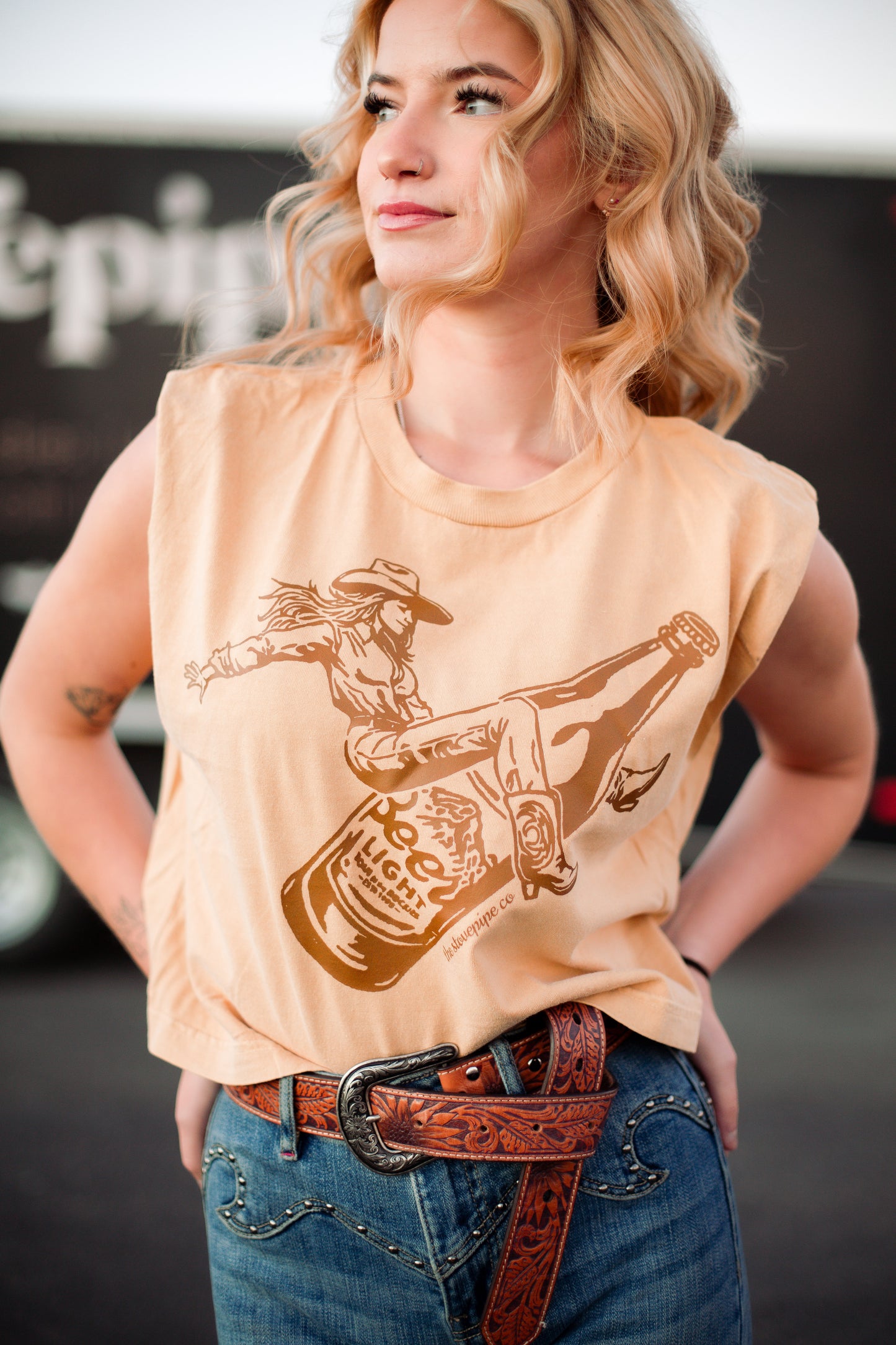 Beer Cowgirl Tank Top