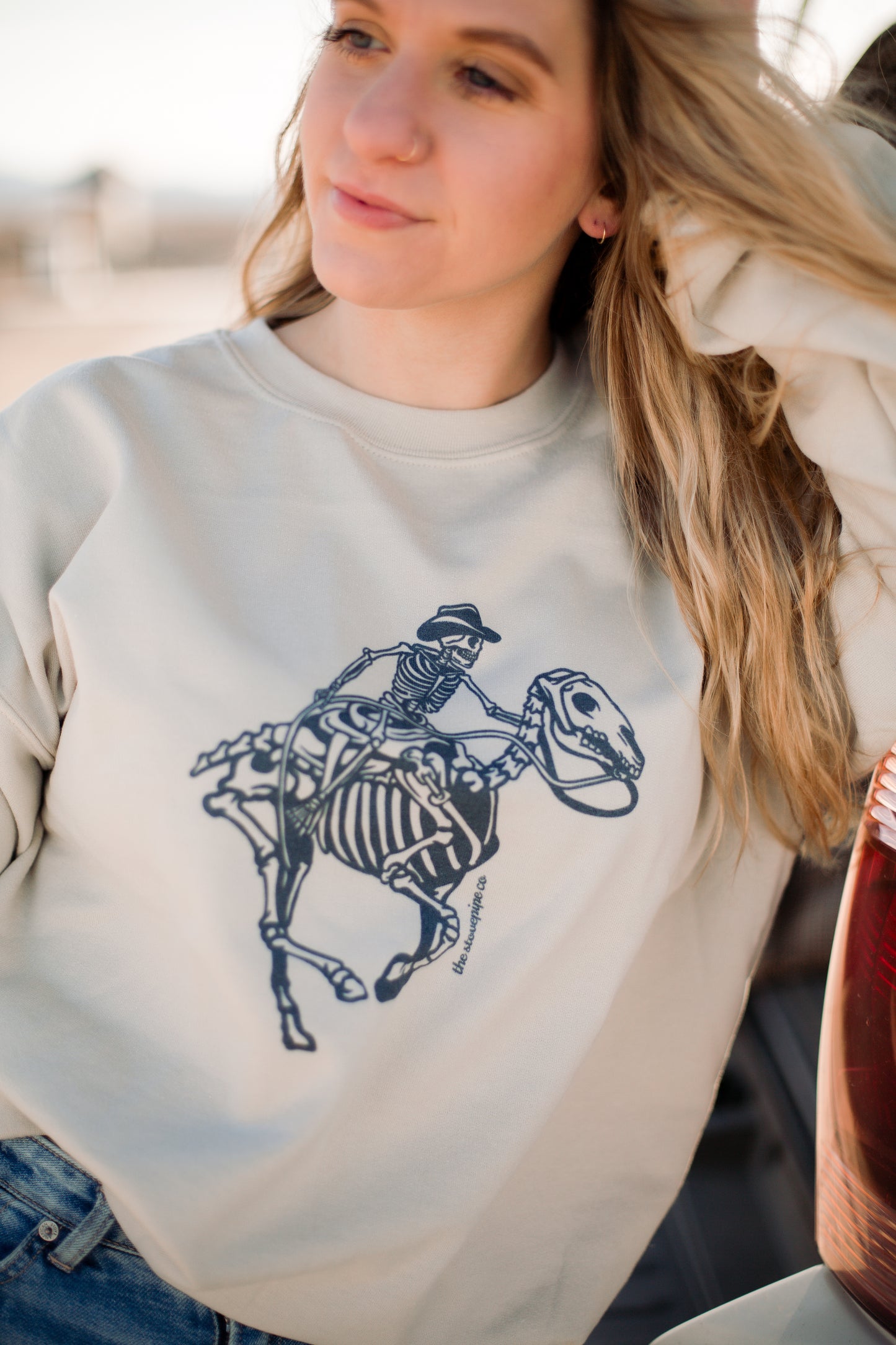 Cowboy Skeleton Crewneck