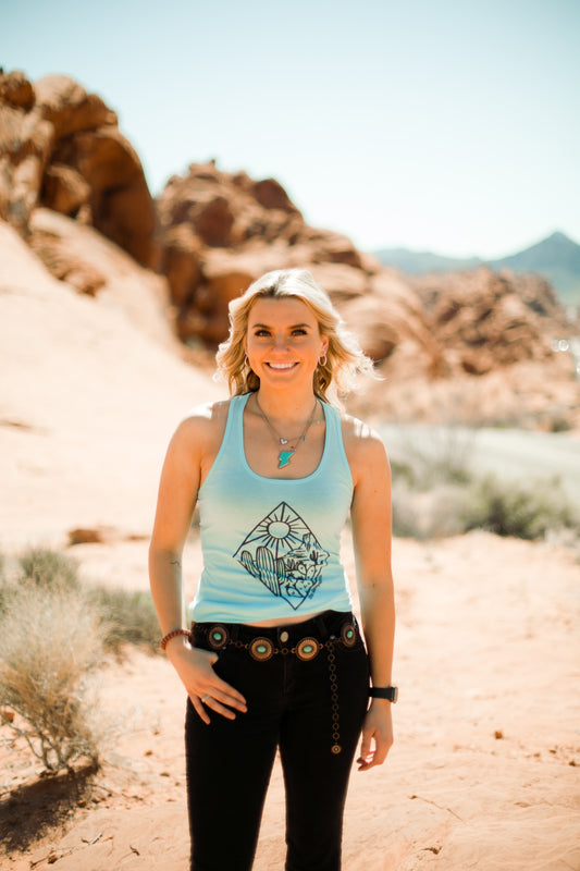 Diamond Blue Tank Top