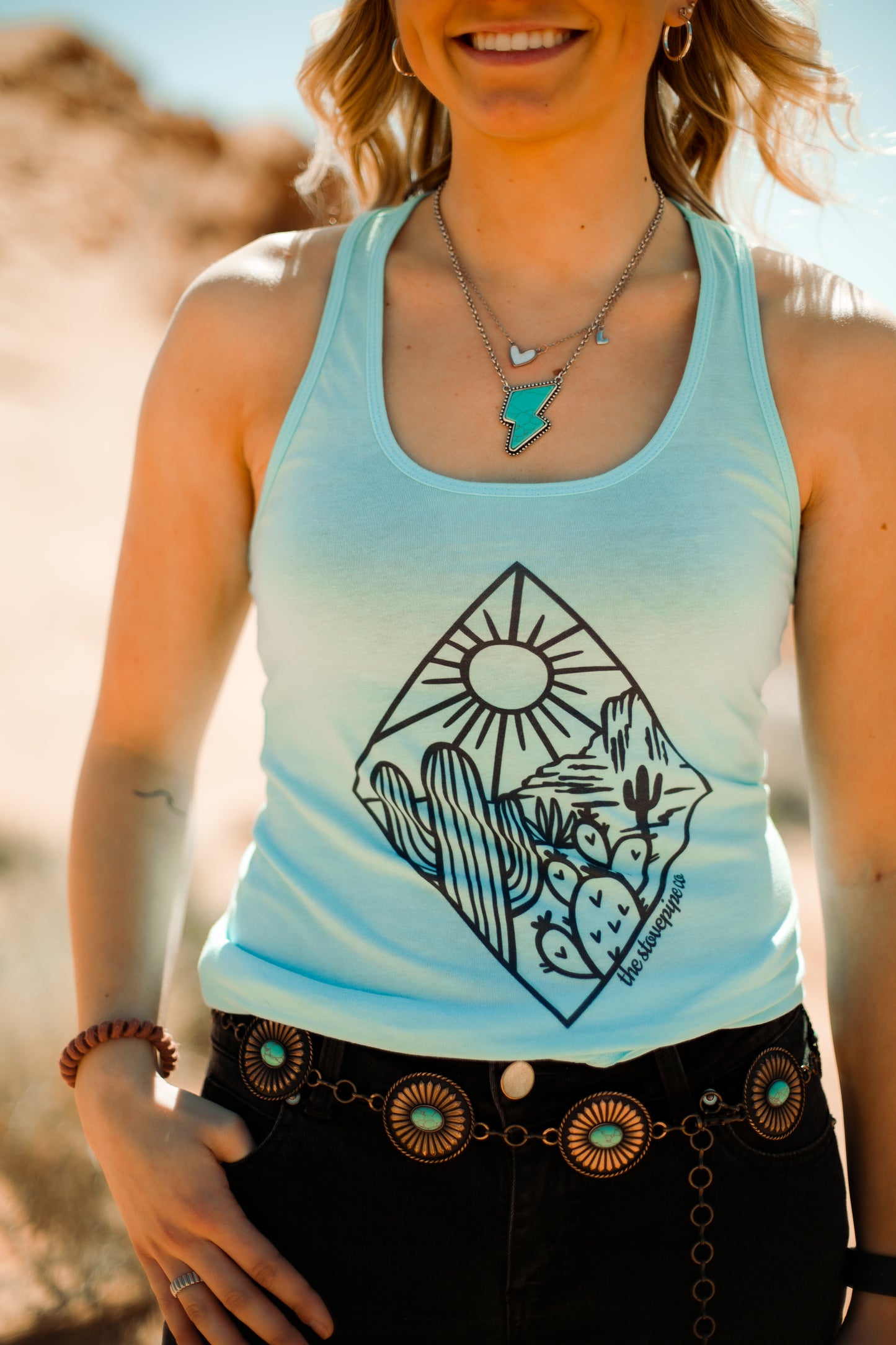 Diamond Blue Tank Top