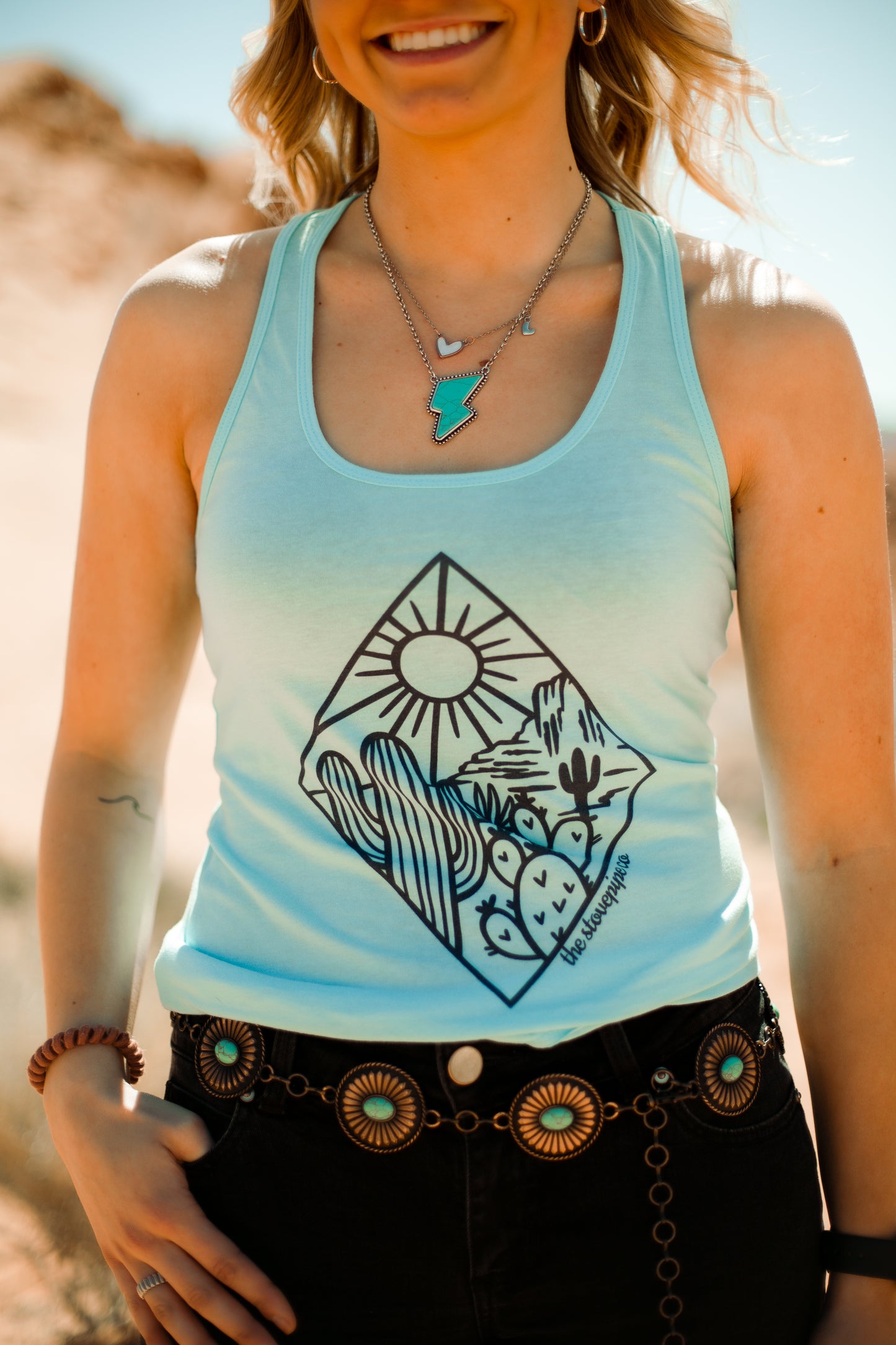 Diamond Blue Tank Top