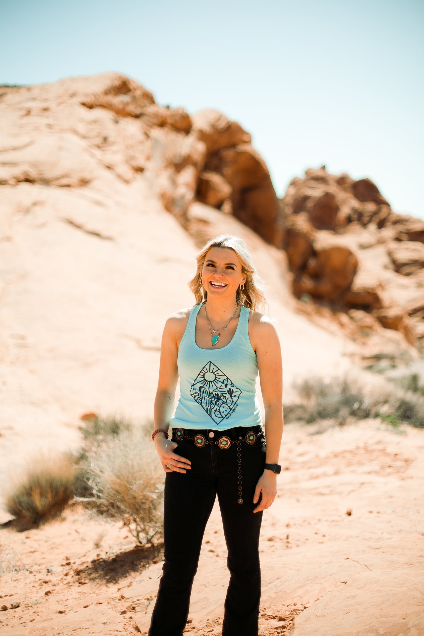 Diamond Blue Tank Top