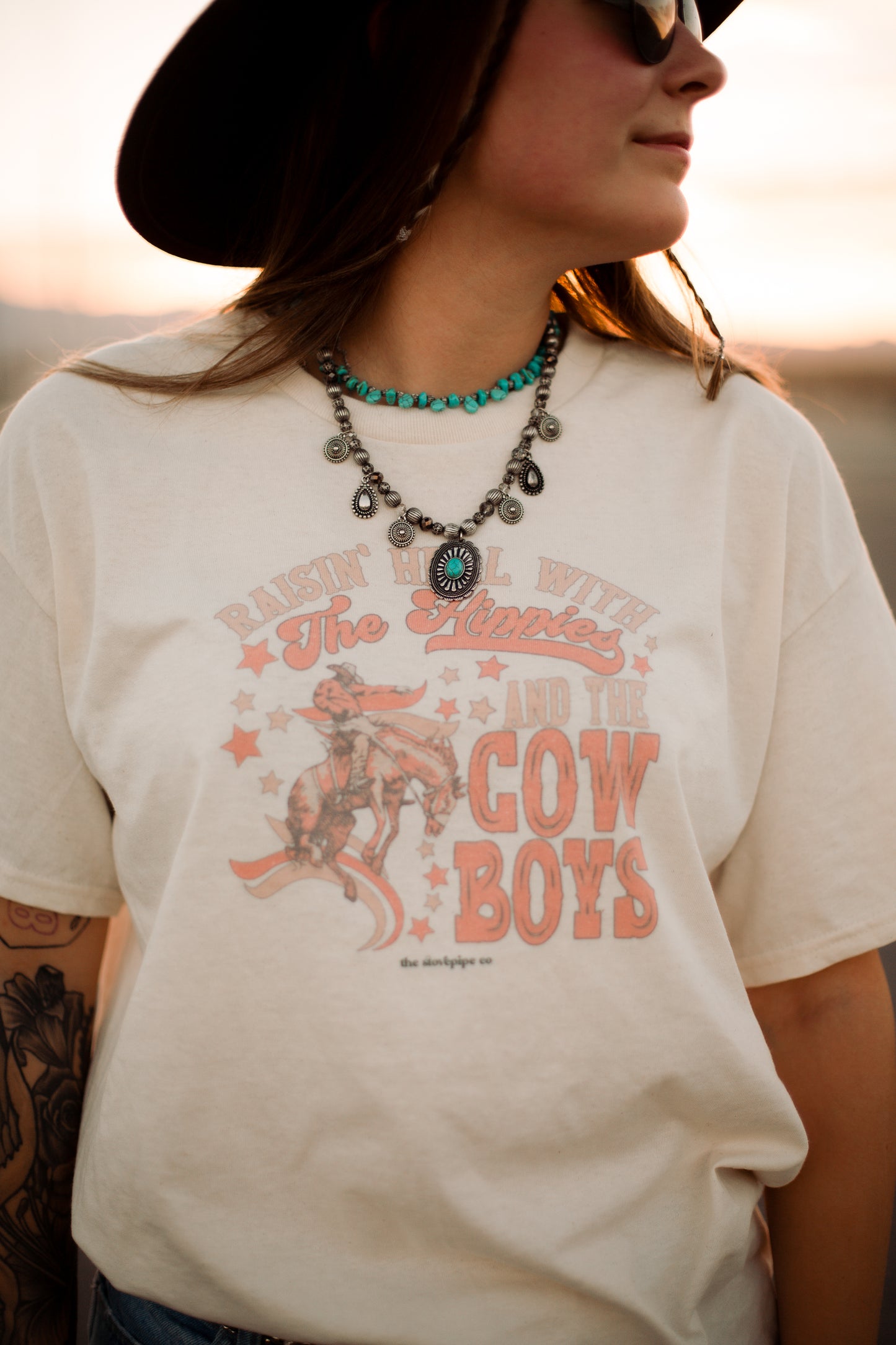 Hippies and Cowboys Tee