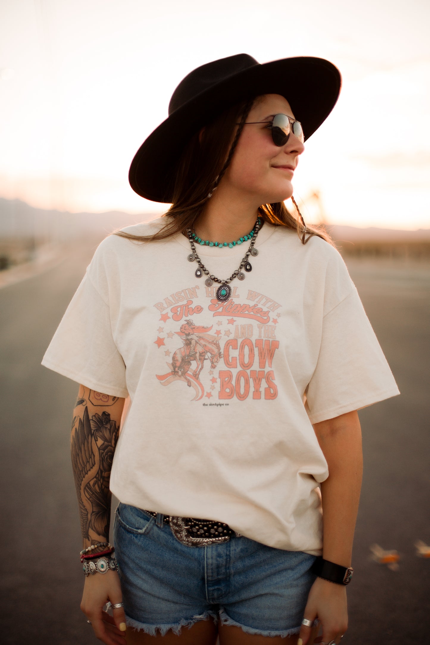 Hippies and Cowboys Tee