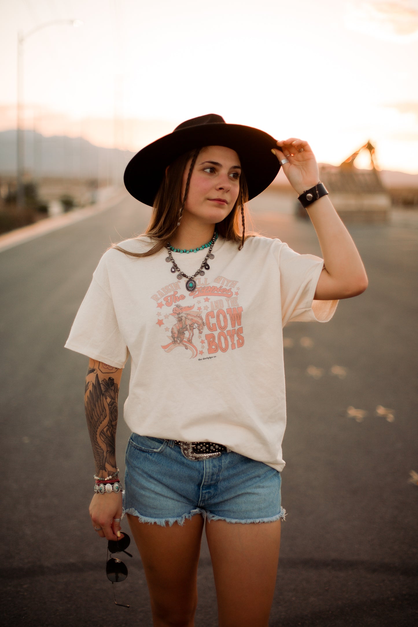 Hippies and Cowboys Tee